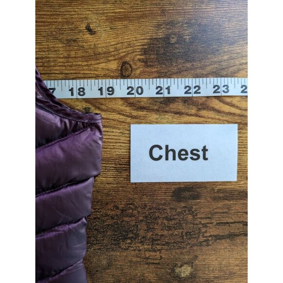 Bernardo Womens Goose Down Puffer Vest Small Purple Packable Iridescent Quilted - Picture 6 of 8